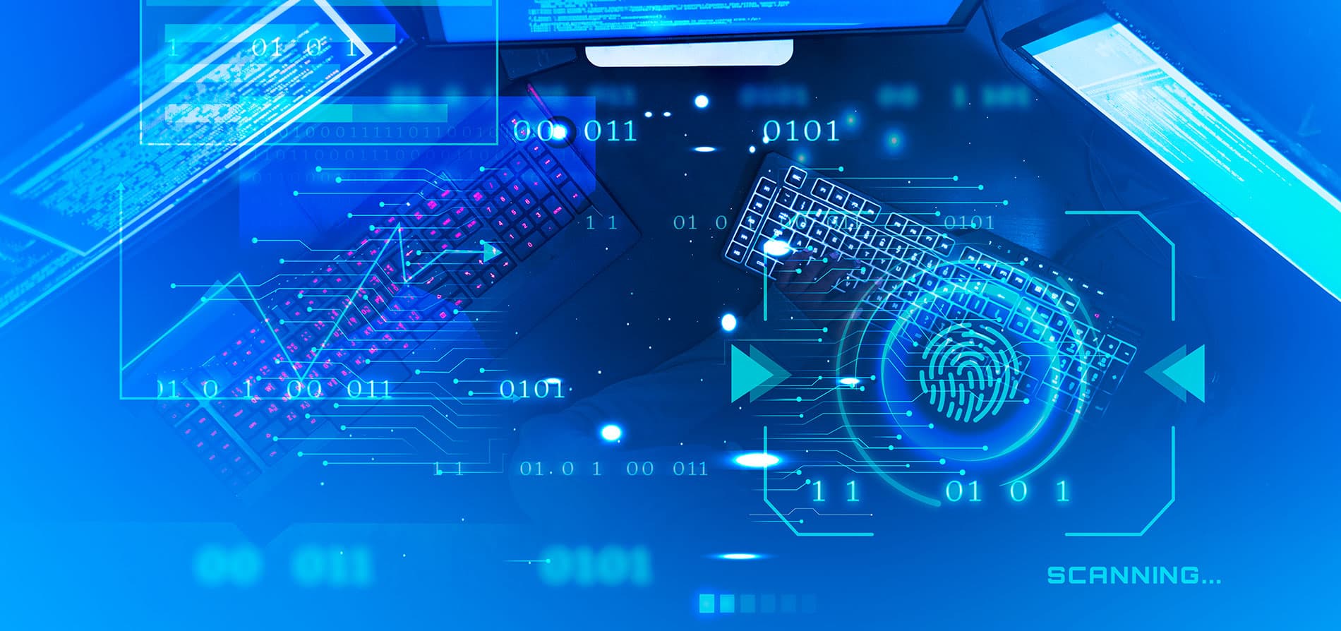 Tech Binary Circuit Background